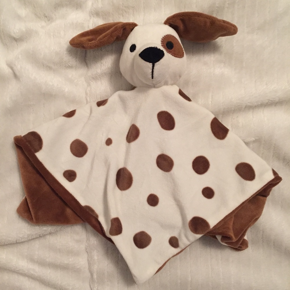 Ikea Dromslott Puppy Dog Polka Dot Spotted Brown White Brown Plush Baby Lovey